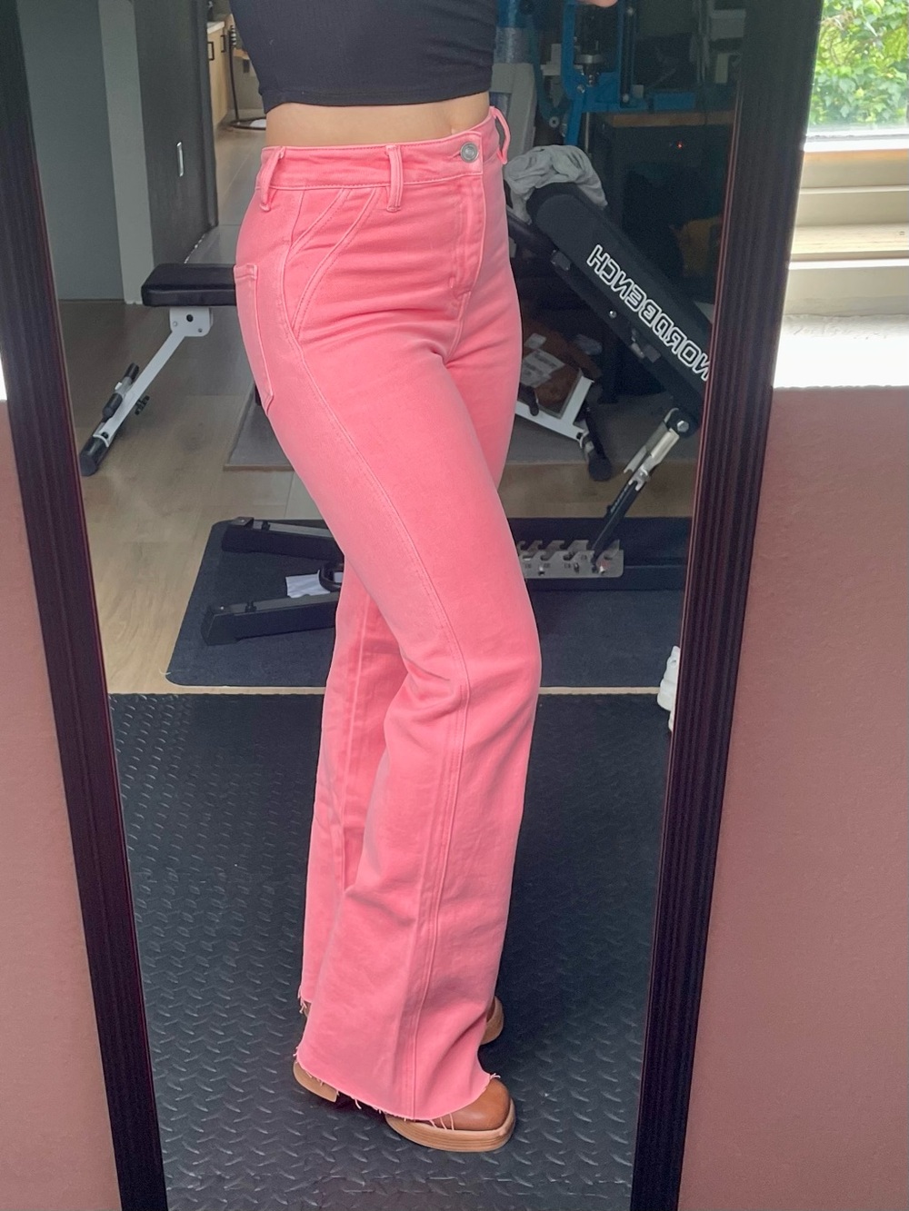 KanCan Watermelon Ultra High Rise Flare Jeans